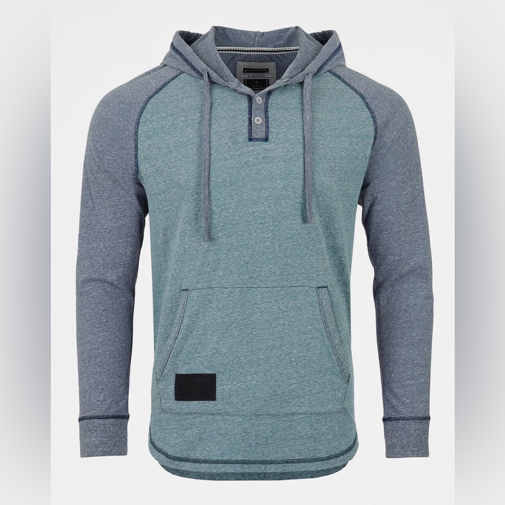 👕 ZIMEGO Men’s Henley Long-Sleeve Hoodie 👕